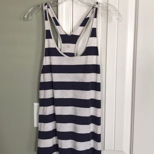 Lululemon Racerback Tank navy/cream stripe sz 2 sm